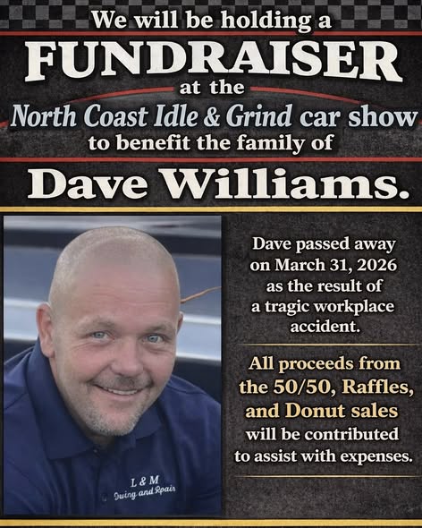 Vermilion Rallies for Dave Williams with North Coast Idle & Grind Benefit Car Show at Liberty Ford; Fundraiser Aims to Support Family Following Tragic Workplace Accident